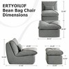 Evita Bean Bag Chair for Adults with Footstool, Memory Foam Couch with Ottoman -57.09*28.74*32.68 Inch, ( Including Pillow) - 2 of 4