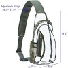 Clear Crossbody Bag, Stadium Approved PVC Crossbody Backpack, Clear Casual Chest Daypack for Hiking, Stadium or Concerts - 2 of 4