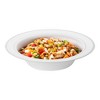 Smarty Had A Party 12 oz. White with Silver Edge Rim Plastic Soup Bowls (120 Bowls) - 2 of 4