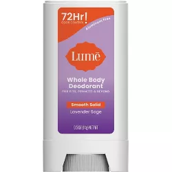 Lume Whole Body Mini Smooth Solid Deodorant Stick - Lavender Sage - Trial Size - 0.5oz