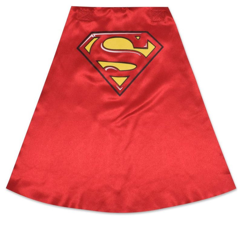 DC Comics Justice League Superman Zip Up Cosplay Costume Coverall and Cape Little Kid , 5 of 10