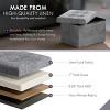 Ornavo Home Collapsible Rectangle Small Storage Ottoman - 12" x 16" x 12" - 4 of 4