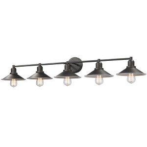 Casa 5-Light Dimmable Vanity Fixture - Sleek Steel Design for Bathroom & Powder Room - 1 of 2