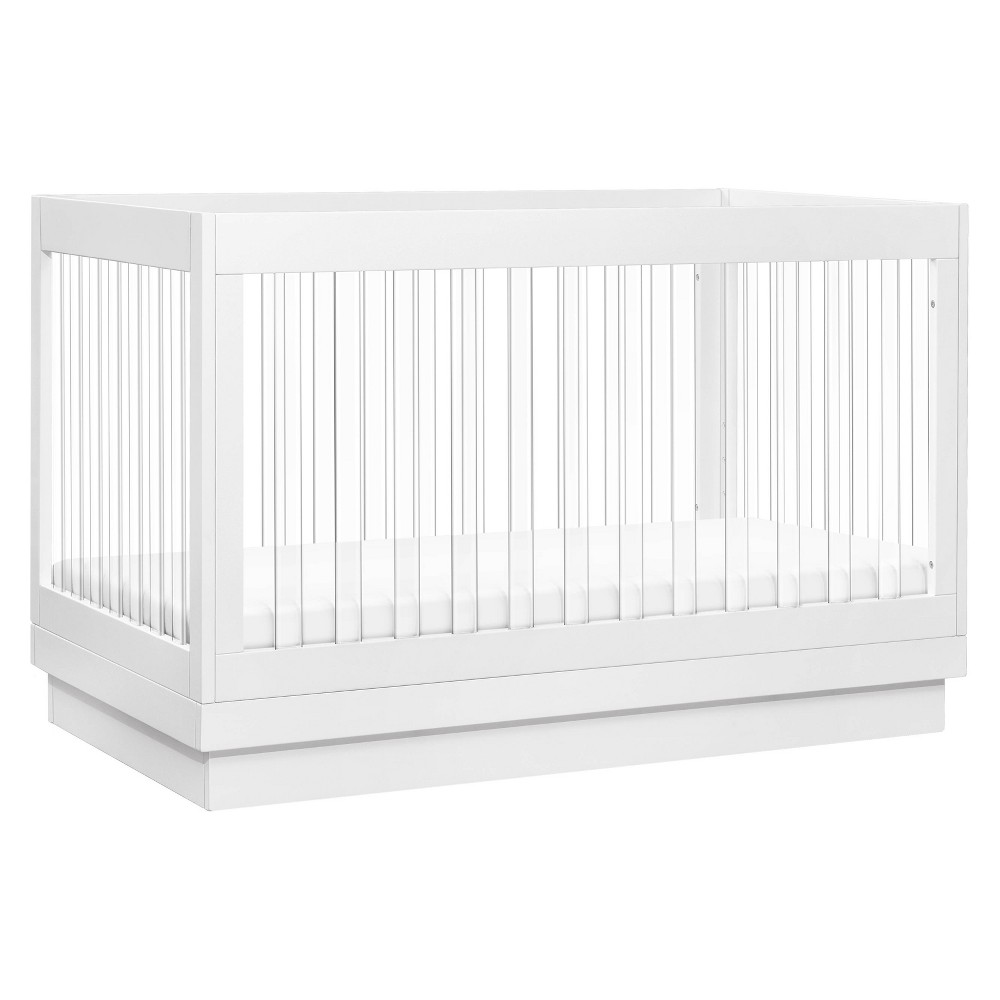 Photos - Kids Furniture Babyletto Harlow 3-in-1 Convertible Crib with Toddler Rail - White/Acrylic