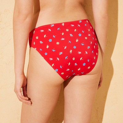 Shade & Shore Women's Low-Rise Medium Coverage Hipster Bottom - Shade & Shore™ Red M — фото 2