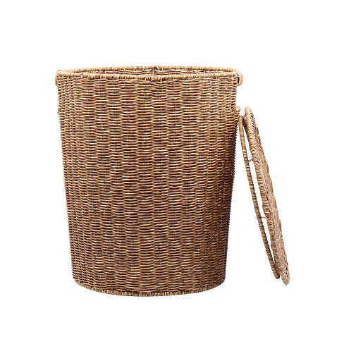 SUGIFT Rattan Laundry Hamper with Liner, Honey-Brown - image 1 of 2