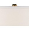 Possini Euro Design Newman Modern Table Lamp 31 1/4" Tall White Glass with Night Light LED Off White Hourglass for Bedroom Living Room Bedside Office - 3 of 4