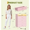 Smart 4-Drawer Wood Dresser with LED Lights & Charging Station | App-Controlled Storage Cabinet with USB/AC Outlets for Bedroom, Living Room - 3 of 4