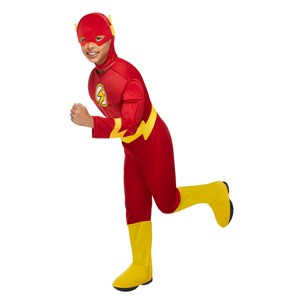 Rubies DC Comics The Flash Muscle Chest Deluxe Boy's Costume - 1 of 4