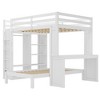 Sapphtopaz Wood Bunk Bed with Dismountable Lower Bed&Desk Versatile Bed Frame with Built-in Shelves&Wardrobe, Loft Bed for Teens - 4 of 4