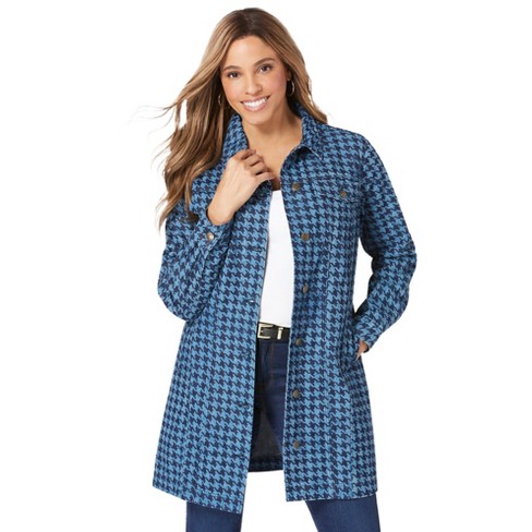 Women's plus hotsell size houndstooth jacket