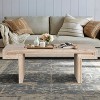 KWPZQEB Wooden Coffee Table - Wood Texture Design & Rustic Finish, Double-Tier Structure Center Table for Living Room - 2 of 4