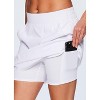 RBX Active Women's Longer Length Quick Drying Lightweight Travel Tennis Golf Skirt with Built-In Shorts and Pockets - 2 of 4