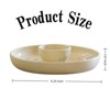 SEVOBAL Serving Platters Handcrafted Ceramic Chip and Dip Serving Set, Elegant Party Platters for Entertaining in Parties, Beige, 1.97"*9.25"*1.97" - 3 of 4