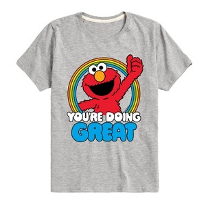 Boys' - Sesame Street - Elmo Youre Doing Great Short Sleeve Graphic T-Shirt - 1 of 4
