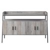 CAVINAS Industrial Style TV Stand with Metal Frame and Cabinets Entertainment Center with Storage - 4 of 4