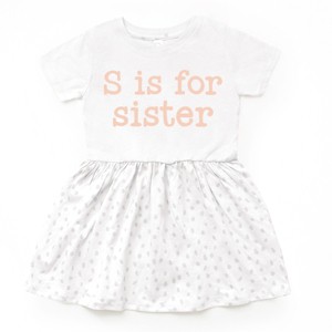 The Juniper Shop S Is For Sister Infant Dress - 18M - White Spot - 1 of 4