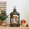 Danya B. Tabletop Antique Black and Gold Ornate Christmas Nativity Scene Diorama Lighted Lantern Decoration - 2 of 4