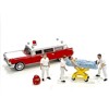 paramedic 6 Piece Diecast Set (4 Figurines And 2 Accessories) For