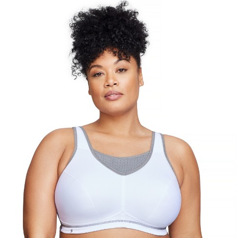 Glamorise Womens No Bounce Wirefree Cami Sports Bra, 44D, Cafe 