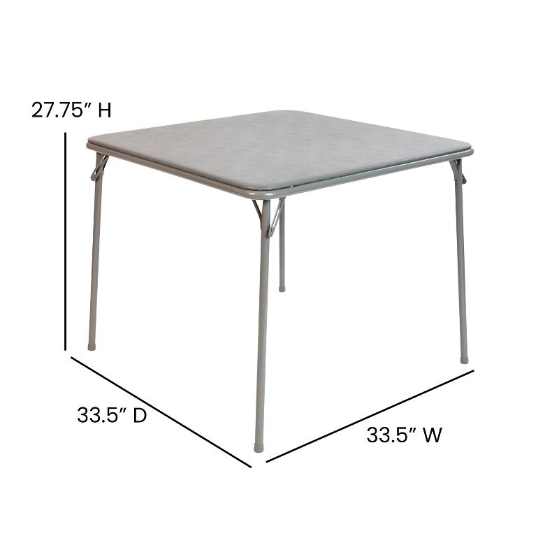 Emma and Oliver Foldable Card Table with Vinyl Table Top - Game Table - Portable Table, 5 of 10