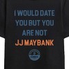 Outer Banks I Would Date You But You Are Not JJ Maybank Adult Black Crew Neck Short Sleeve Night Shirt - 2 of 3