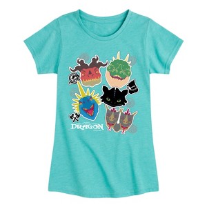 Girls' - How to Train Your Dragon - Dragons Fitted Short Sleeve Graphic T-Shirt - 1 of 4