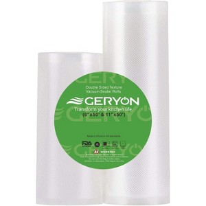 GERYON Vacuum Sealer Bags Rolls, 8x50ft & 11x50ft for Food Storage, Double Sided Texture, BPA-Free, Heavy Duty, Meal Prep or Sous Vide - 1 of 4