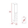 NicBex File Cabinet with 3 Shelves,Office Cabinet with Metal Handles,Modern Vertical Storage Cabinet,Filing Cabinet for Home Office - 3 of 4