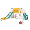 8-in-1 Toddler Slide Playset, Indoor Outdoor Playground for Kids 1-3 with Slide, Climber, Tunnel, Basketball Hoop, Storage & Telescope - 3 of 4