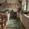 Lahome Fern Patchwork Short Pile Velvet Rectangular Indoor Area Rug - 3 of 4