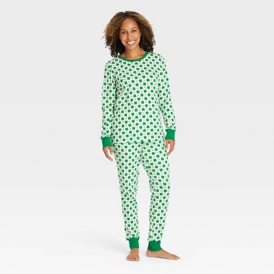 Women's St Patrick's Day Matching Family Pajama Set - Green