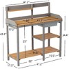 PAGED Outdoor Potting Bench, Wooden Potting Table with Cabinet and Spacious Surface for Backyard Garage, Workshop & Outdoor Use - 3 of 4