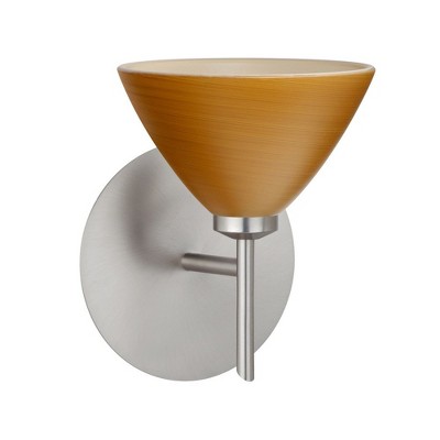 Besa Lighting Domi 1 - Light Wall Light in  Satin Nickel