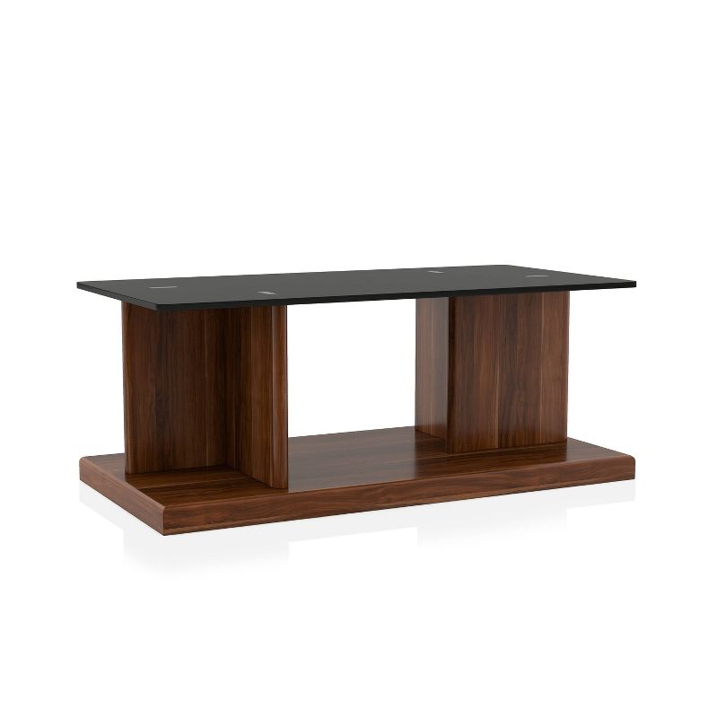 3pc Montreaux Coffee, Console, and End Table Set with Black Tempered Glass Top - miBasics, 4 of 9