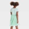 Girls' Short Sleeve Knit Tulle Tiered Dress - Cat & Jack™ - 2 of 3
