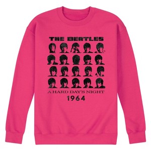 Men's - The Beatles - Hard Days Night-Men's Crew Fleece Sweatshirt Graphic Fleece Sweatshirt - 1 of 4