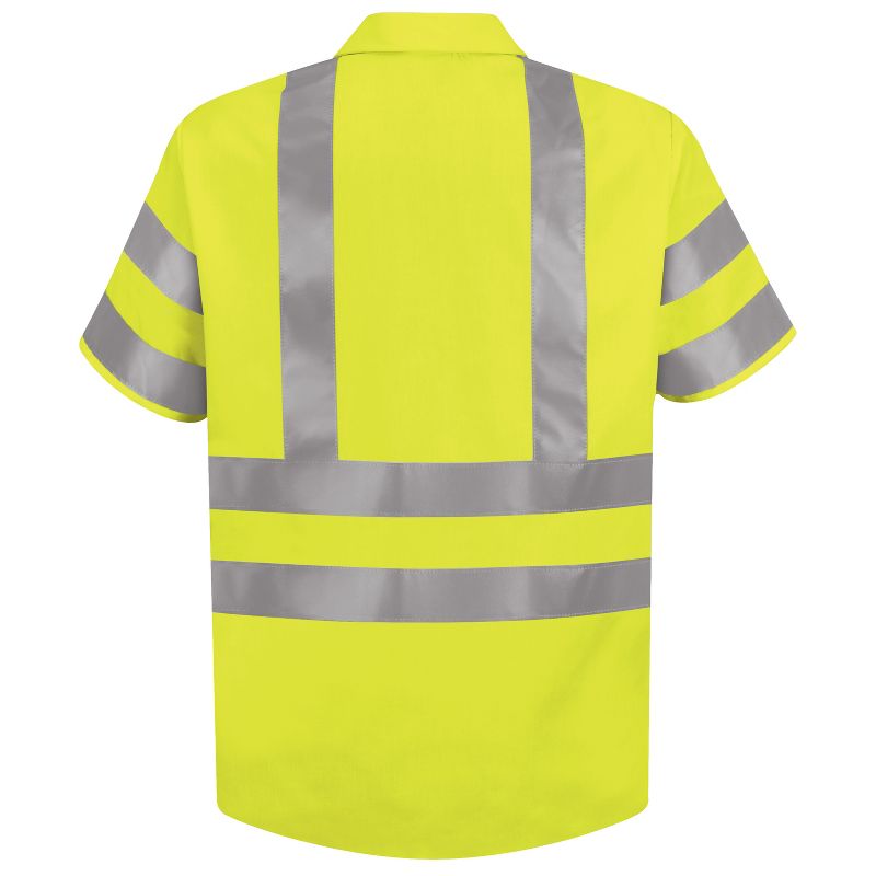 Red Kap Men's Hi-Visibility Short Sleeve Work Shirt - Type R, Class 3, 2 of 3