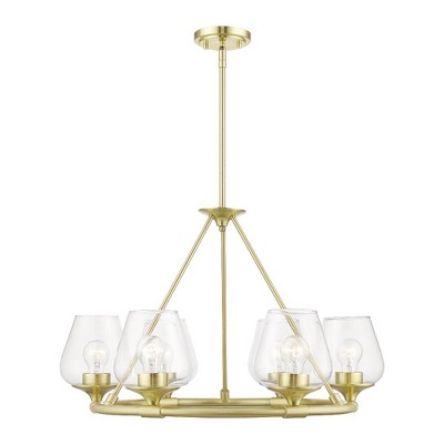 Livex Lighting Willow 6 - Light Chandelier in  Satin Brass