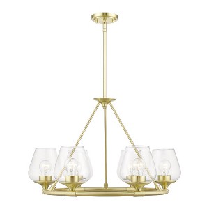 Livex Lighting Willow 6 - Light Chandelier in  Satin Brass - 1 of 4