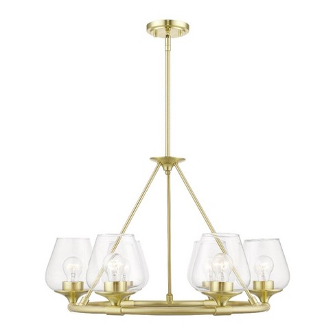 Livex Lighting Willow 6 - Light Chandelier in  Satin Brass - image 1 of 4