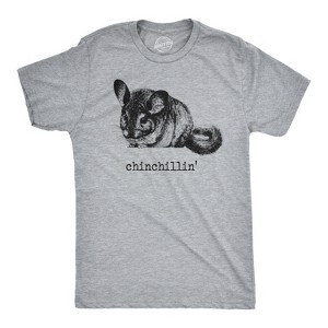 Mens Chinchillin T shirt Funny Chinchilla Animal Lover Graphic Vintage Cool Tee - Crazy Dog Men's T Shirt - 1 of 4