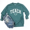 Simply Sage Market S.W.Smiley Teach Varsity Arched Garment Dyed Long Sleeve - 3 of 4