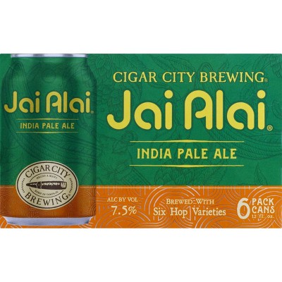 Cigar City Jai Alai IPA Beer - 6pk/12 fl oz Cans