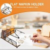 Wooden Base Napkin Holder with Salt & Pepper Shakers, Modern Metal Dispenser for Dining Table & Kitchen - 4 of 4