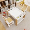 Vynxaria 2-in-1 Kids Wooden Playset Table (Lego Compatible and Whiteboard) with Storage and Bookshelves, Ideal Gift for Kids - 3 of 4