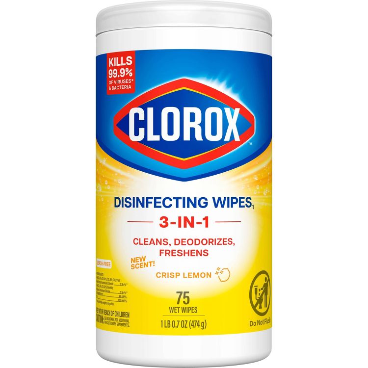 Clorox Crisp Lemon Disinfecting Wipes Bleach Free Cleaning Wipes, 2 of 8