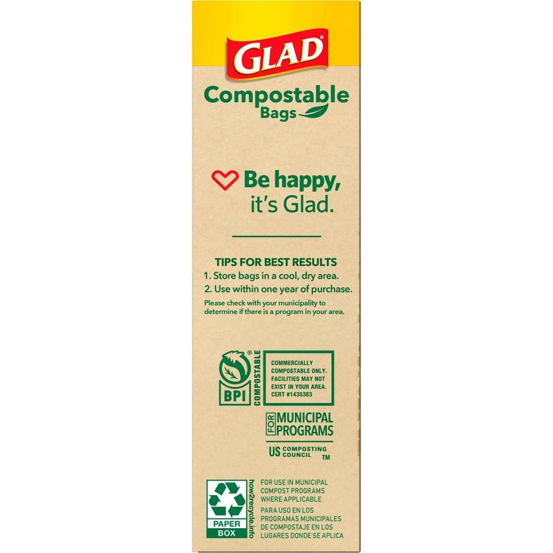 Glad Compost Trash Bags - Unscented - 22ct, 5 of 8