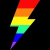 Adult Design By Humans Rainbow Pride Flag Lightning Bolt By Tank Top - 2 of 2