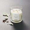 Clear Glass Masala Rose Candle White - Threshold™ designed with Studio McGee - image 2 of 4